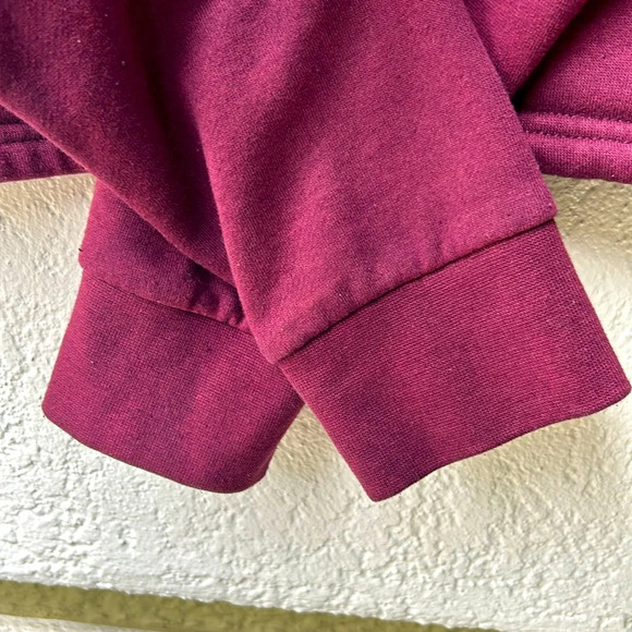 RVCA Smudged Plum Purple Ombre Cropped Mock Neck Sweatshirt - Picture 6 of 10